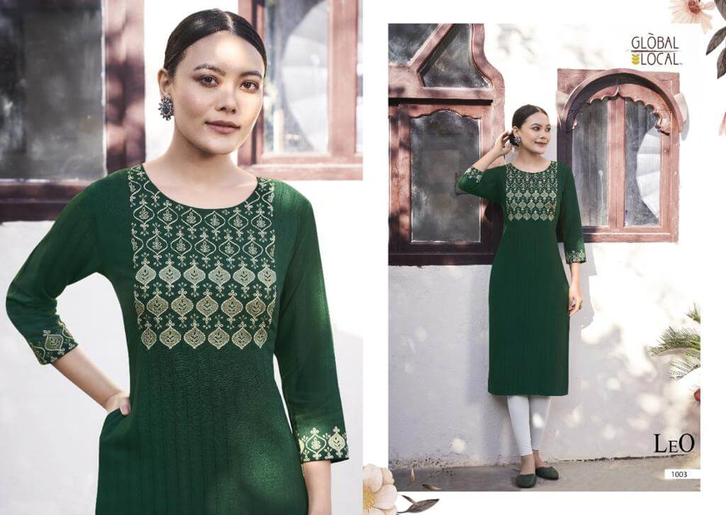 Global Local Leo Rayon Kurtis Wholesale Catalog, Buy Full Catalog of Global Local Leo Rayon Kurtis At Wholesale Price 