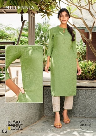 Global Local Millennia Kurtis Slant Pocket Wholesale Catalog, Buy Full Catalog of Global Local Millennia Kurtis Slant Pocket At Wholesale Price