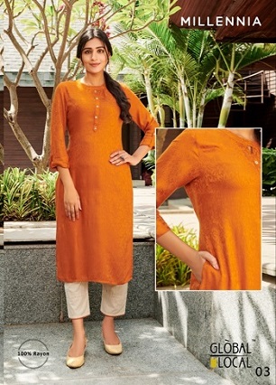 Global Local Millennia Kurtis Slant Pocket Wholesale Catalog, Buy Full Catalog of Global Local Millennia Kurtis Slant Pocket At Wholesale Price