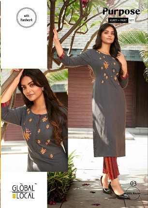 Global Local Purpose Kurta Pant Wholesale Collection, Buy Full Catalog of Global Local Purpose Kurta Pant At Wholesale Price