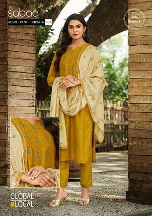 Global Local Sabaa Kurtis With Inner Bottom & Dupatta wholesale catalog, Buy Full catalog Of Global Local Sabaa Kurtis With Inner Bottom & Dupatta At wholesale Price