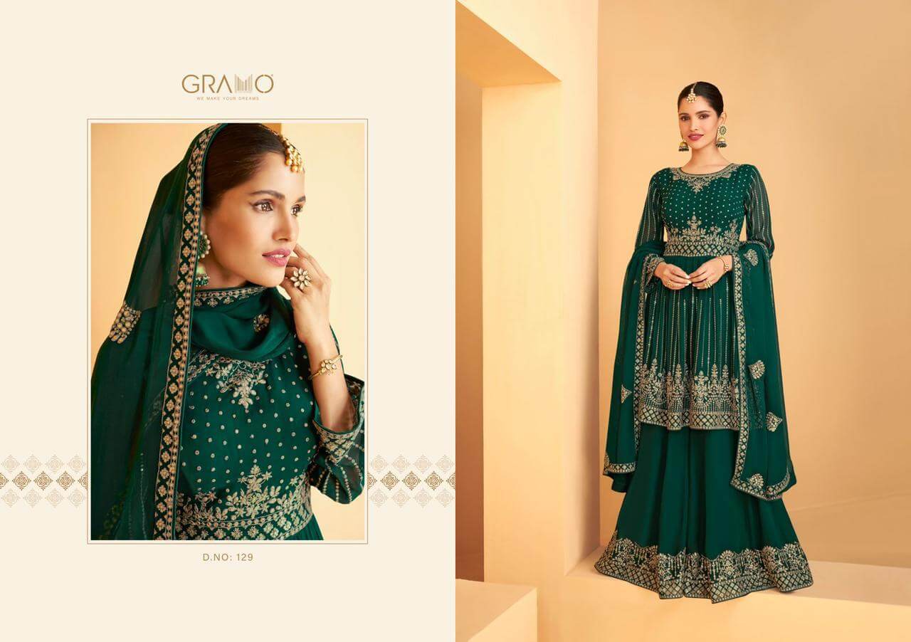 Gramo Navabi Vol 4 Party Wear Dress Materials Wholesale Catalog. Purchase Full Catalog of Party Wear Dress Materials In Wholesale Price Online