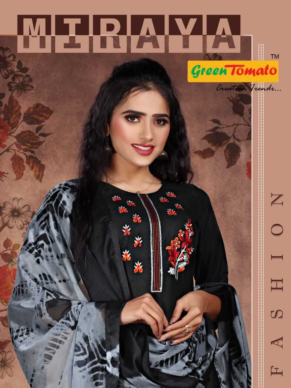 Green Tomato Miraya Kurti Patiyala Dupatta Set Wholesale Catalog. Purchase Full Catalog of Kurti Patiyala Dupatta Set In Wholesale Price Online