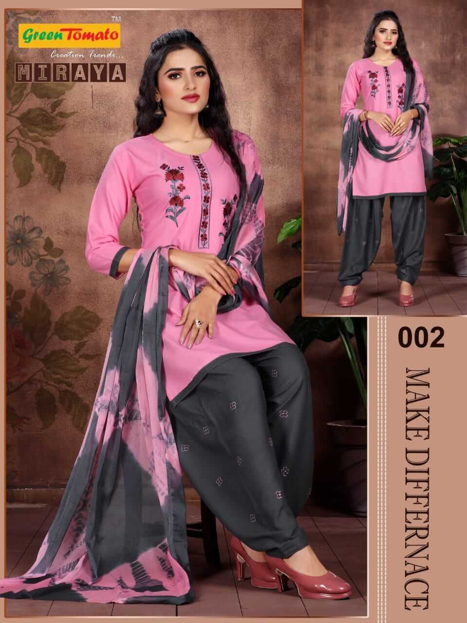 Green Tomato Miraya Kurti Patiyala Dupatta Set Wholesale Catalog. Purchase Full Catalog of Kurti Patiyala Dupatta Set In Wholesale Price Online