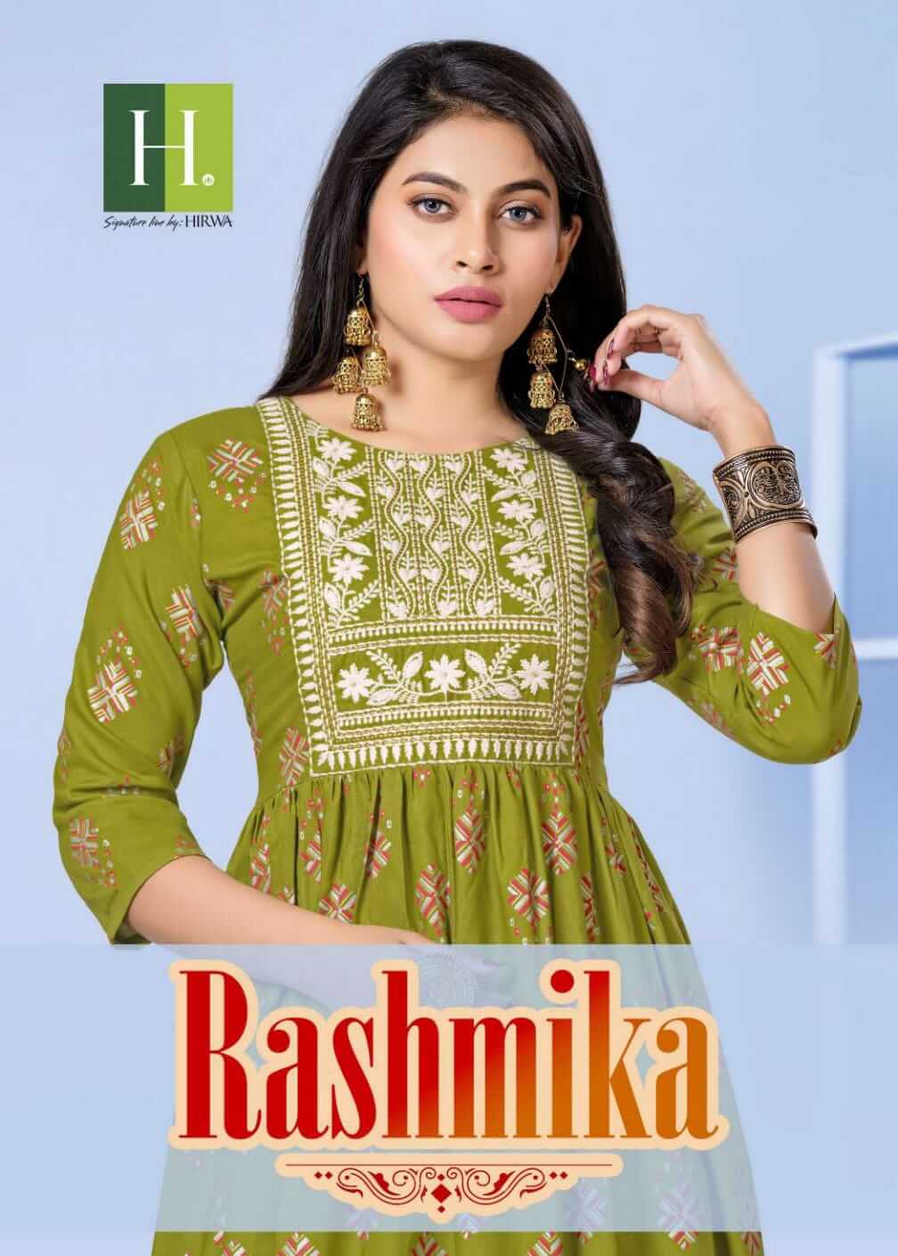 Hirwa Rashmika Rayon Gown Wholesale Catalog. Purchase Full Catalog of Rayon Gown In Wholesale Price Online