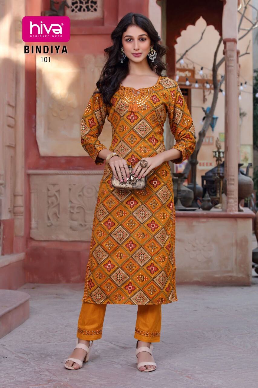 Hiva Bindiya Daily Wear Kurti With Pant Catalog In Wholesale Price. Purchase Full Catalog of Hiva Bindiya In Wholesale Price Online