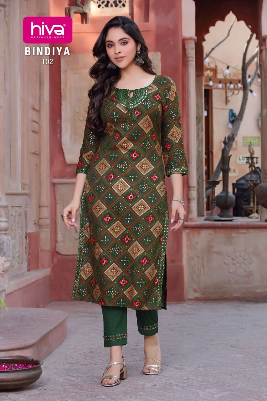 Hiva Bindiya Daily Wear Kurti With Pant Catalog In Wholesale Price. Purchase Full Catalog of Hiva Bindiya In Wholesale Price Online