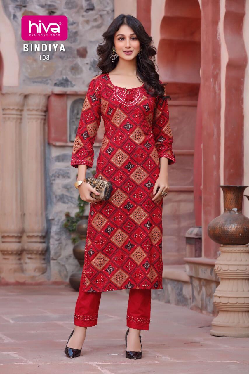 Hiva Bindiya Daily Wear Kurti With Pant Catalog In Wholesale Price. Purchase Full Catalog of Hiva Bindiya In Wholesale Price Online