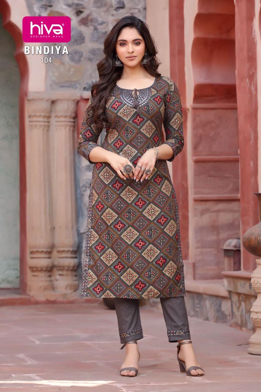 Hiva Bindiya Daily Wear Kurti With Pant Catalog In Wholesale Price. Purchase Full Catalog of Hiva Bindiya In Wholesale Price Online