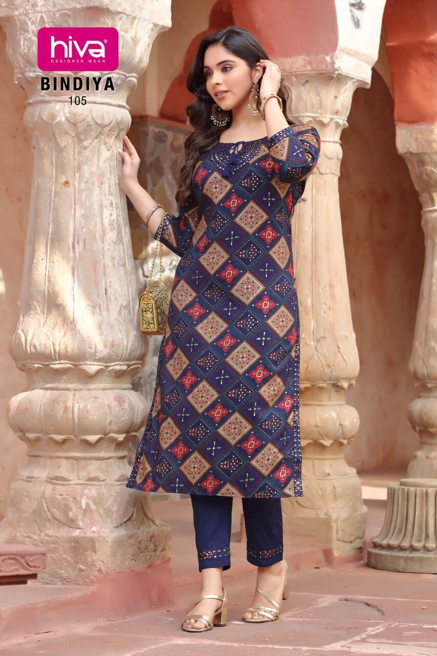 Hiva Bindiya Daily Wear Kurti With Pant Catalog In Wholesale Price. Purchase Full Catalog of Hiva Bindiya In Wholesale Price Online