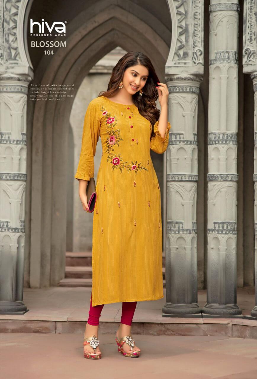 Hiva Blossom Rayon Kurtis Wholesale Catalog, Buy Full Catalog of Hiva Blossom Rayon Kurtis At Wholesale Price