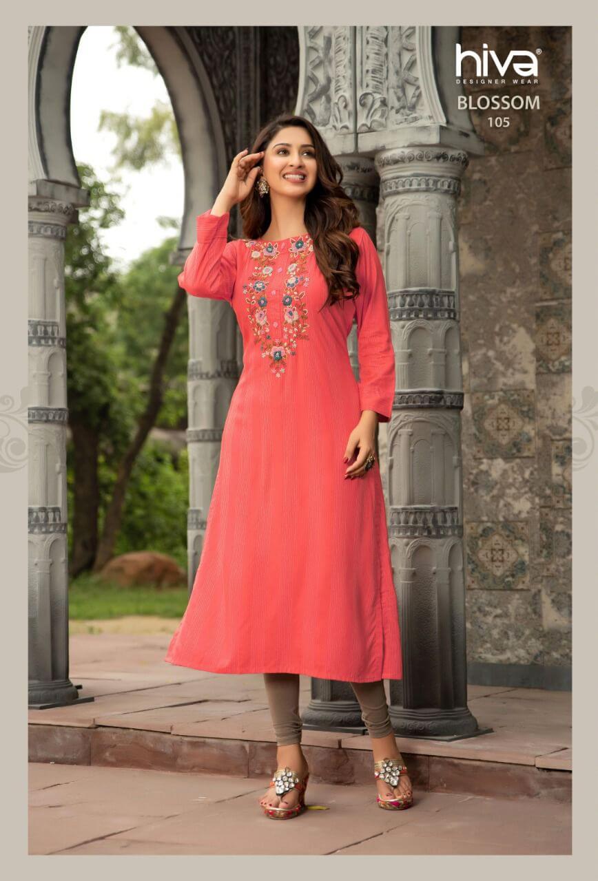 Hiva Blossom Rayon Kurtis Wholesale Catalog, Buy Full Catalog of Hiva Blossom Rayon Kurtis At Wholesale Price