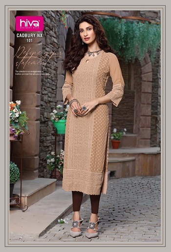 Hiva Cadbury Nx Chicken Kurtis wholesale catalog, Buy Full catalog of Hiva Cadbury Nx Chicken Kurtis At wholesale Price