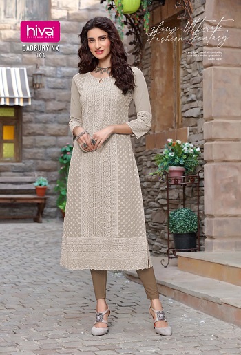 Hiva Cadbury Nx Chicken Kurtis wholesale catalog, Buy Full catalog of Hiva Cadbury Nx Chicken Kurtis At wholesale Price