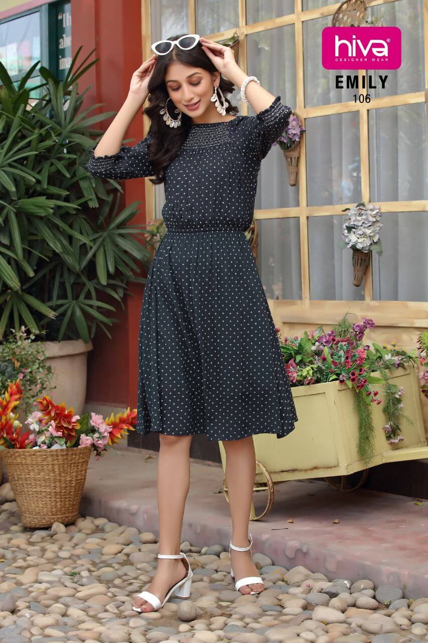 Hiva Emily Rayon Kurtis Wholesale Catalog, Buy Full Catalog of Hiva Emily Rayon Kurtis At Wholesale Price