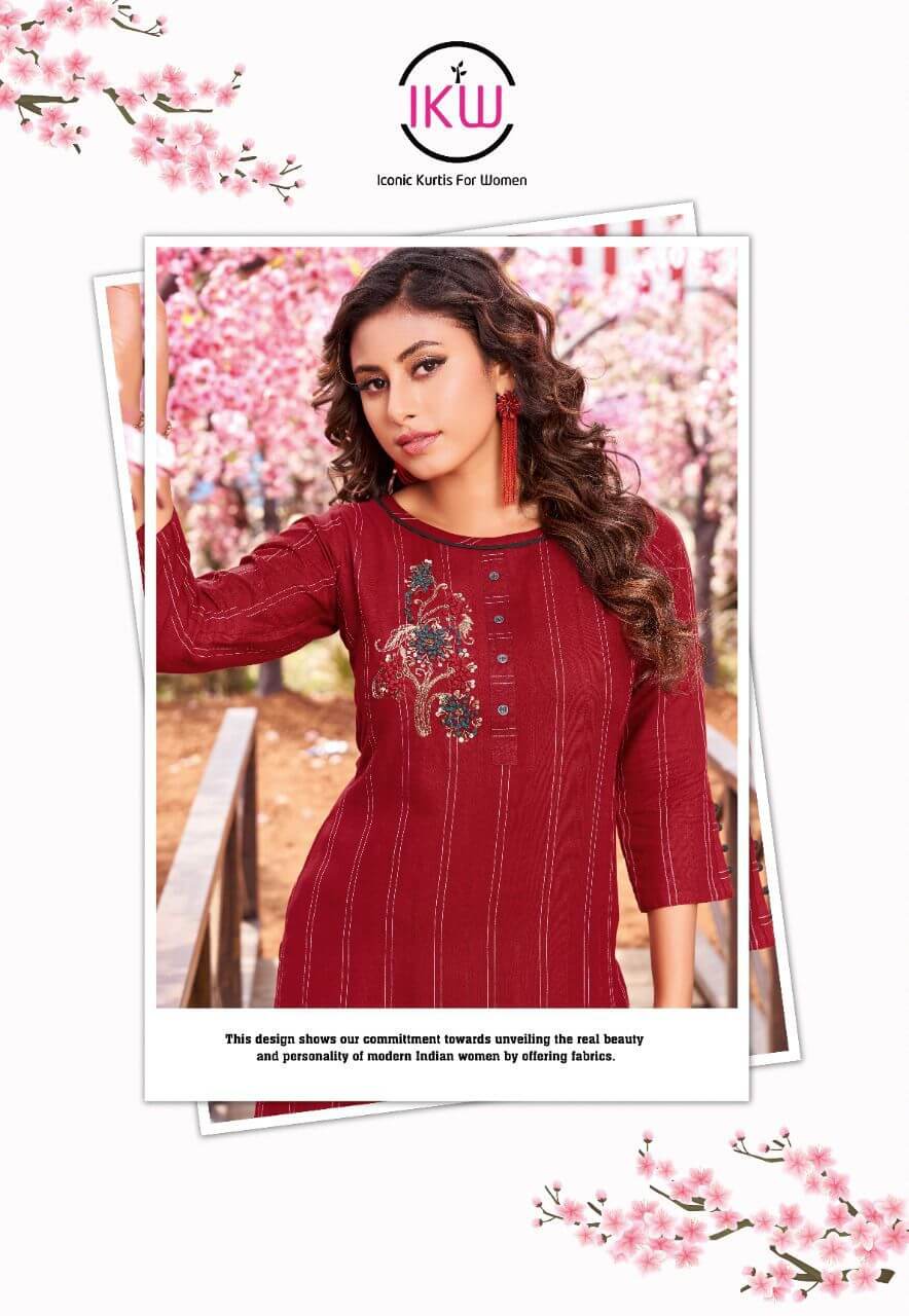 IKW Lilly Vol 1 Viscose Kurtis Wholesale Catalog. Purchase Full Catalog of Viscose Kurtis In Wholesale Price Online