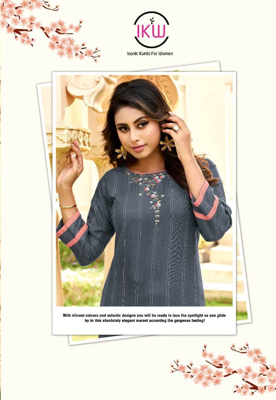 IKW Lilly Vol 1 Viscose Kurtis Wholesale Catalog. Purchase Full Catalog of Viscose Kurtis In Wholesale Price Online