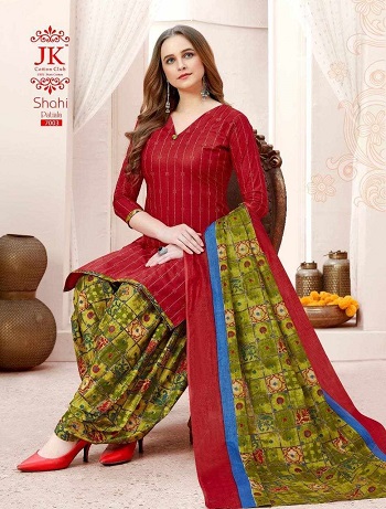 Shahi Patiala vol 7 Cotton Printed Dress Materials Wholesale Catalogue by jk Cotton Club Manufacturer, Buy Ladies Dress Materials bunch for Selling in Retail Business