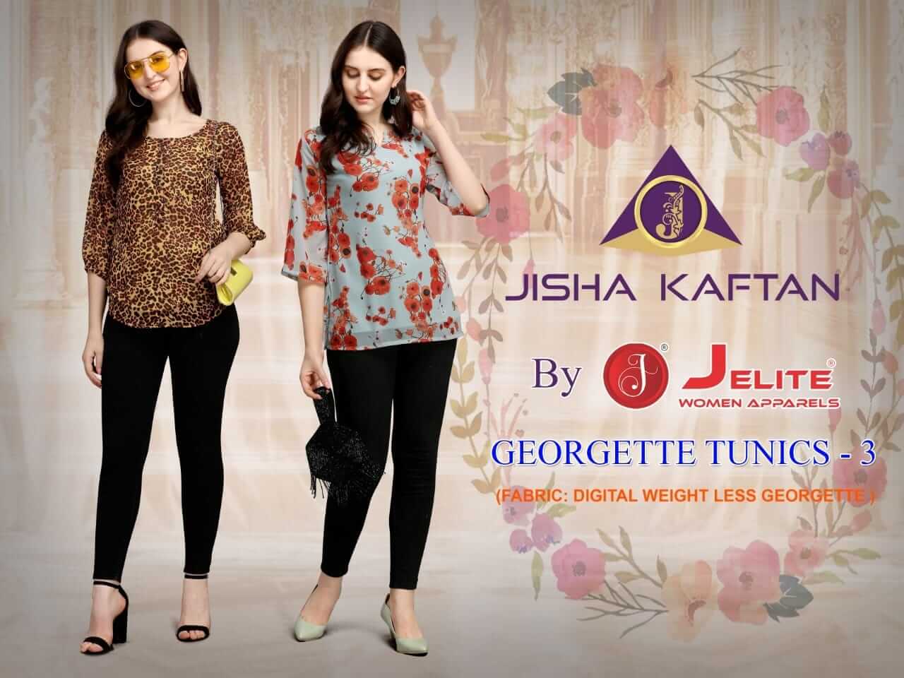 Jelite Georgette Tunics Vol 3 Western Top Catalog In Wholesale Price