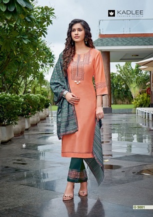 Kadlee Shanaya Top Bottom And Dupatta Wholesale Catalog