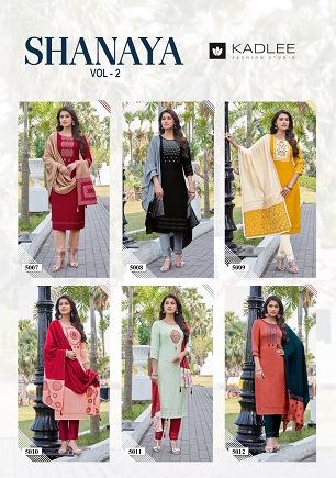 Kadlee Shanaya 2 Kurti Bottom Dupatta Wholesale Catalog, Buy Full Catalog of Kadlee Shanaya 2 Kurti Bottom Dupatta At Wholesale Price