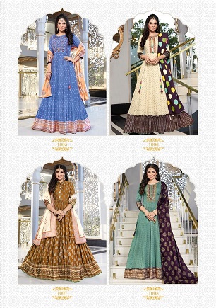 Kajal Style Fashion Hirva 1 Gown Dupatta Wholesale Catalog, Buy Full Catalog of Kajal Style Fashion Hirva 1 Gown Dupatta At Wholesale Price