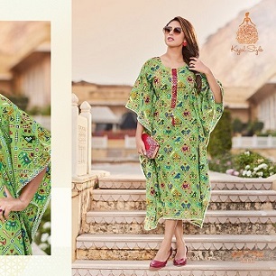 Kajal Style Cocktail Vol 2 Cotton Print Kaftan Wholesale Catalog, Buy Full Catalog of Kajal Style Cocktail Vol 2 Cotton Print Kaftan At Wholesale Price