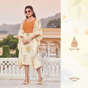 Kajal Style Cocktail Vol 2 Cotton Print Kaftan Wholesale Catalog, Buy Full Catalog of Kajal Style Cocktail Vol 2 Cotton Print Kaftan At Wholesale Price