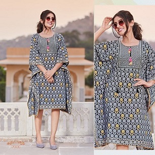 Kajal Style Cocktail Vol 2 Cotton Print Kaftan Wholesale Catalog, Buy Full Catalog of Kajal Style Cocktail Vol 2 Cotton Print Kaftan At Wholesale Price