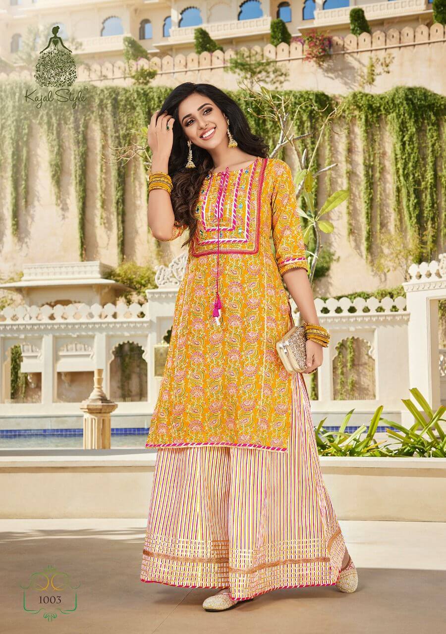 Kajal Style Eliza Vol 1 Kurtis With Bottom Catalog In Wholesale Price, Purchase full Catalog of Kajal Style Eliza Vol 1 in Wholesale Price Online