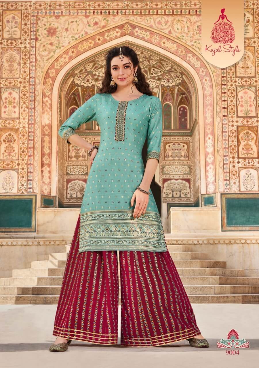 Kajal Style Fashion Label 9 Kurtia Sharara Wholesale Collection, Buy Full Catalog of Kajal Style Fashion Label 9 Kurtia Sharara At Wholesale Price Online