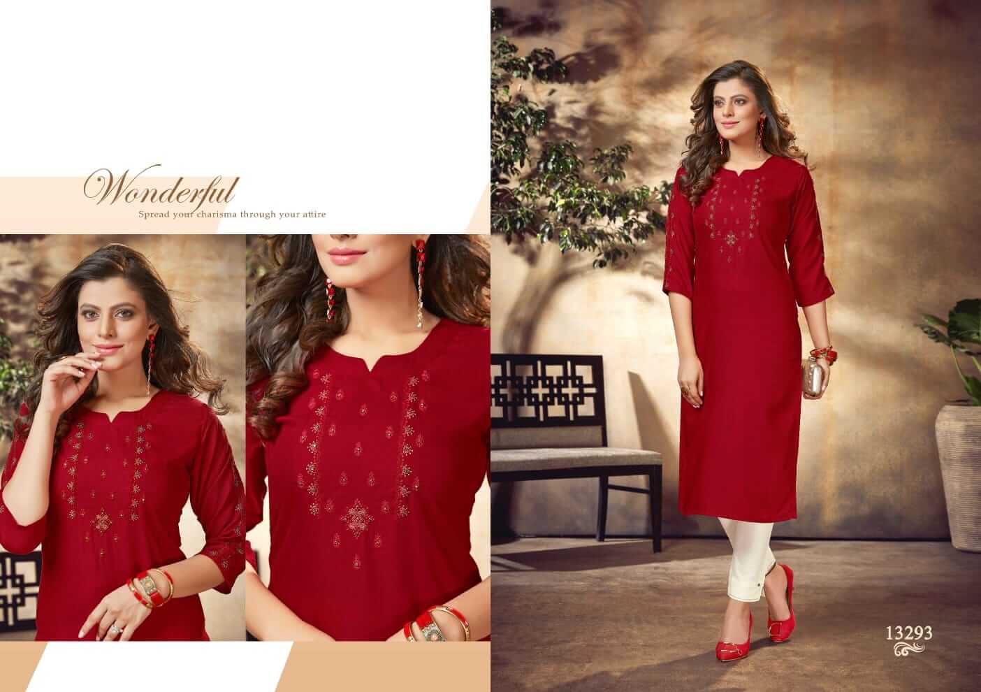 Kalaroop Adhira Rayon Kurtis Wholesale Catalog. Purchase Full Catalog of Rayon Kurtis In Wholesale Price Online