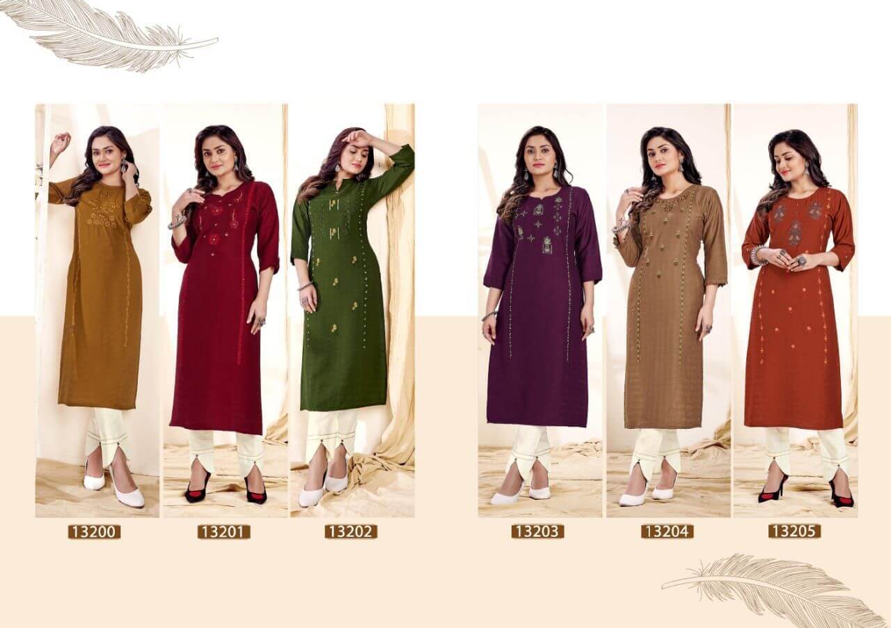 Kalaroop Creamy Rayon Wholesale Kurtis Catalog. Purchase Full Catalog of Kalaroop Creamy In Wholesale Price Online