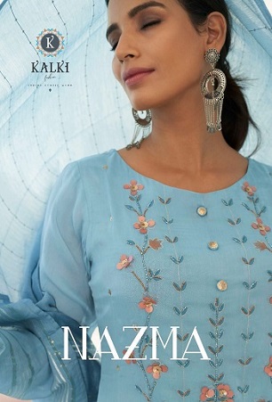 Kalki Nazma Top Sharara With Dupatta Wholesale Catalog, Buy Full Catalog of Kalki Nazma Top Sharara With Dupatta At Wholesale Price