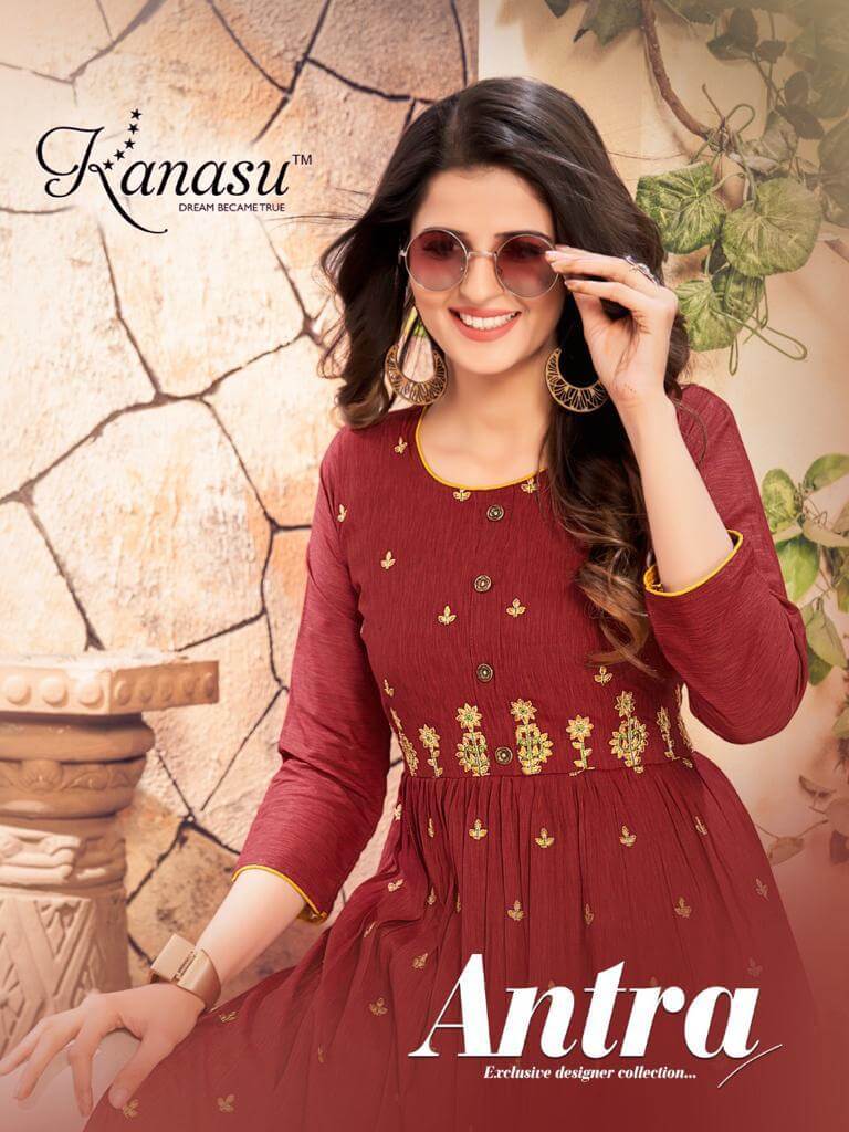 Kanasu Antra Naira Cut Kurtis Wholesale Catalog. Purchase Full Catalog of Naira Cut Kurtis In Wholesale Price Online