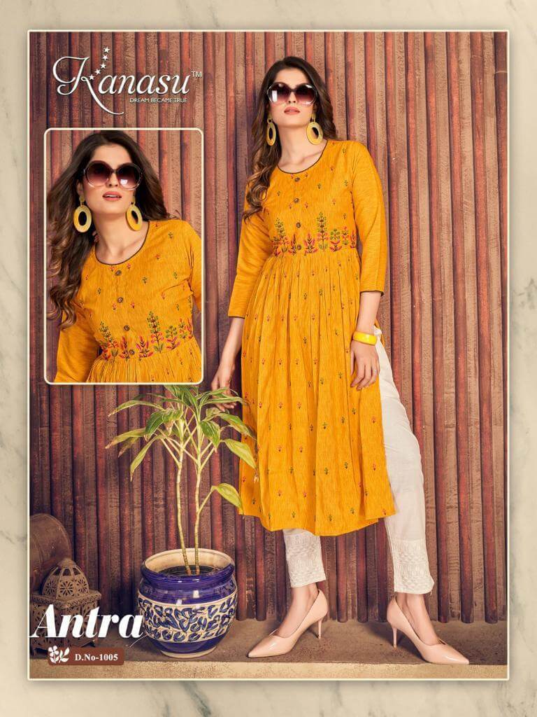 Kanasu Antra Naira Cut Kurtis Wholesale Catalog. Purchase Full Catalog of Naira Cut Kurtis In Wholesale Price Online