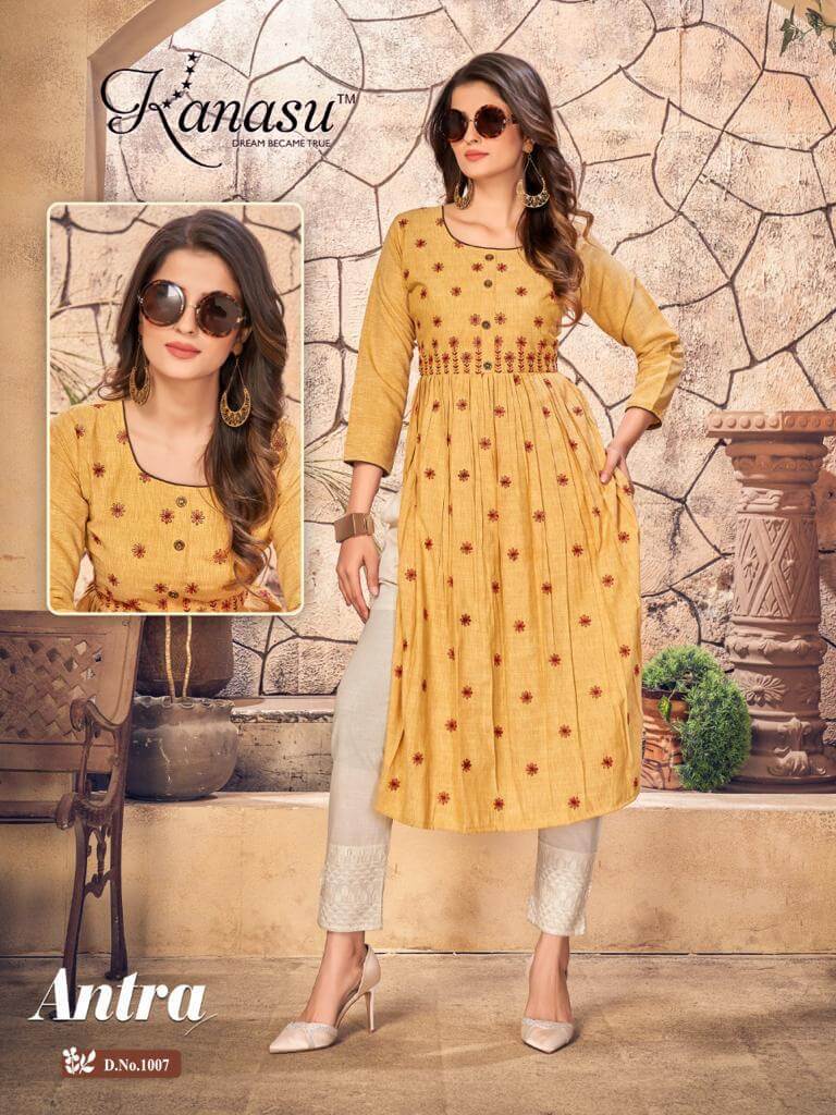 Kanasu Antra Naira Cut Kurtis Wholesale Catalog. Purchase Full Catalog of Naira Cut Kurtis In Wholesale Price Online