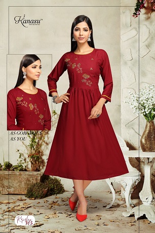 Kanasu Krisha Naira Cut Kurtis Wholesale Catalog, Buy Full Catalog of Kanasu Krisha Naira Cut Kurtis At Wholesale Price