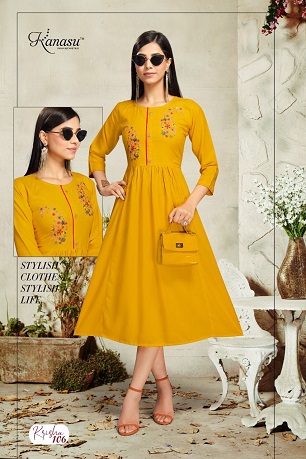 Kanasu Krisha Naira Cut Kurtis Wholesale Catalog, Buy Full Catalog of Kanasu Krisha Naira Cut Kurtis At Wholesale Price