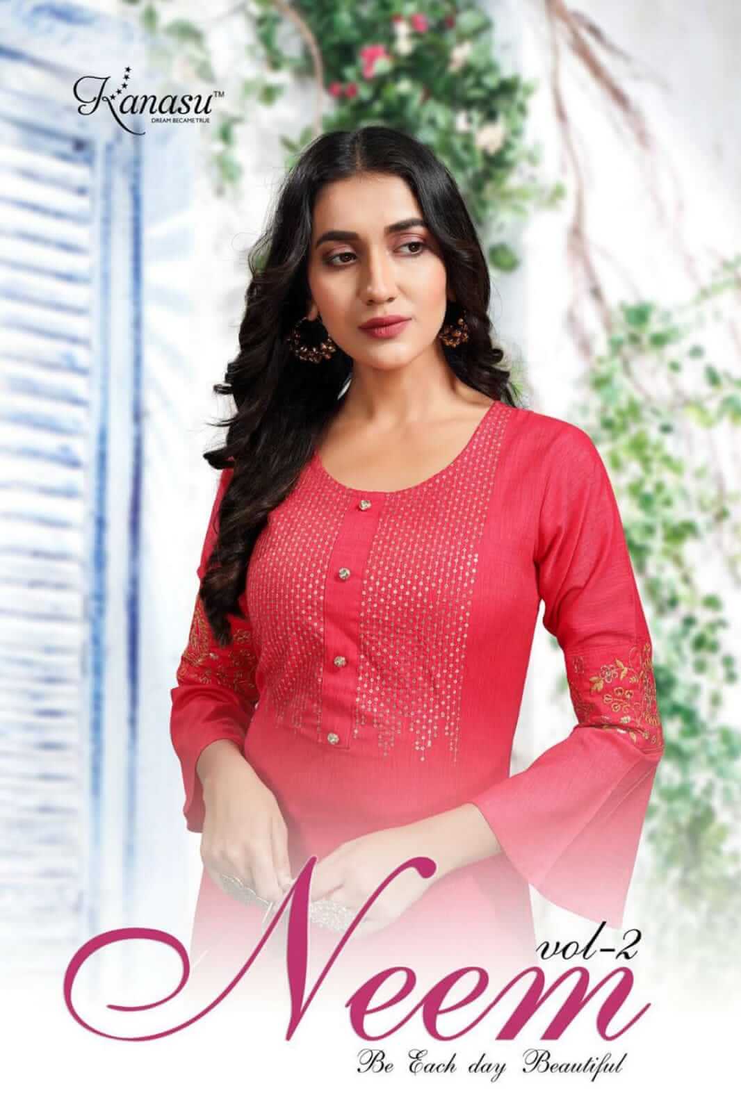 Kanasu Neem Vol 2 Rayon Kurtis Wholesale Catalog. Purchase Full Catalog of Rayon Kurtis In Wholesale Price Online