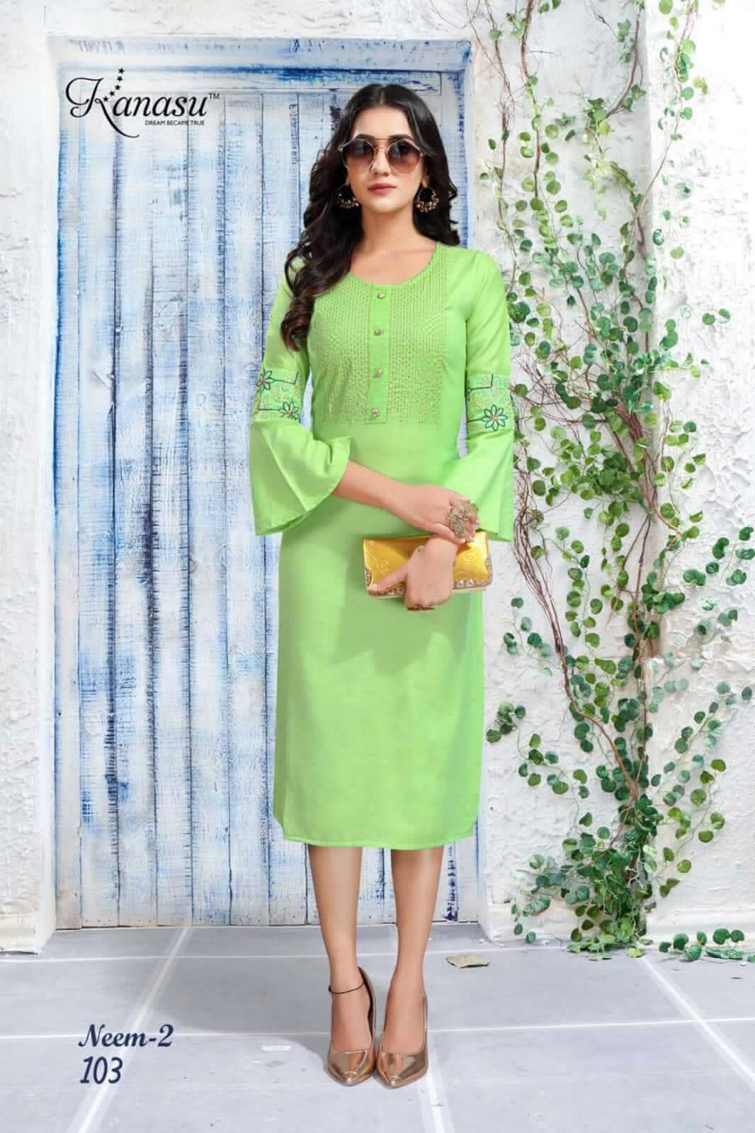 Kanasu Neem Vol 2 Rayon Kurtis Wholesale Catalog. Purchase Full Catalog of Rayon Kurtis In Wholesale Price Online