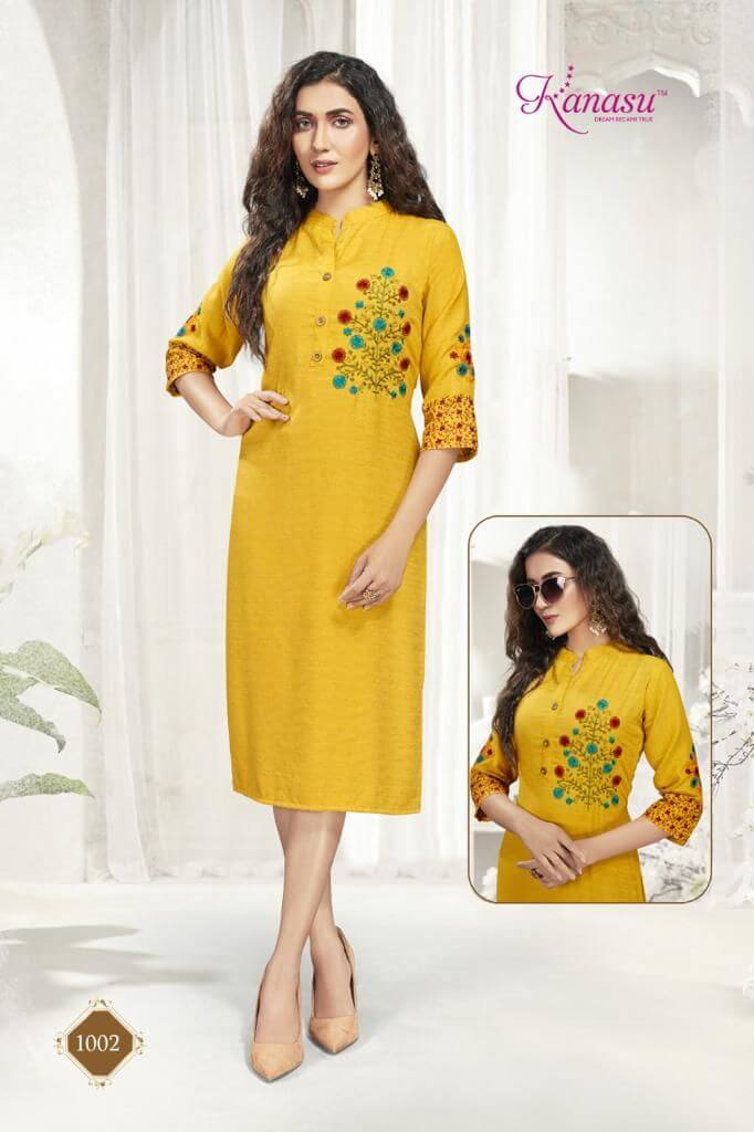 Kanasu Roohi Vol 2 Rayon Kurtis Wholesale Catalog. Purchase Full Catalog of Rayon Kurtis In Wholesale Price Online