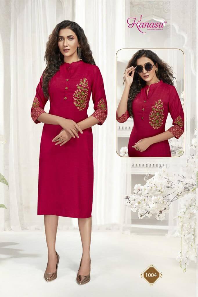 Kanasu Roohi Vol 2 Rayon Kurtis Wholesale Catalog. Purchase Full Catalog of Rayon Kurtis In Wholesale Price Online