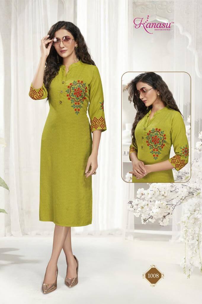 Kanasu Roohi Vol 2 Rayon Kurtis Wholesale Catalog. Purchase Full Catalog of Rayon Kurtis In Wholesale Price Online