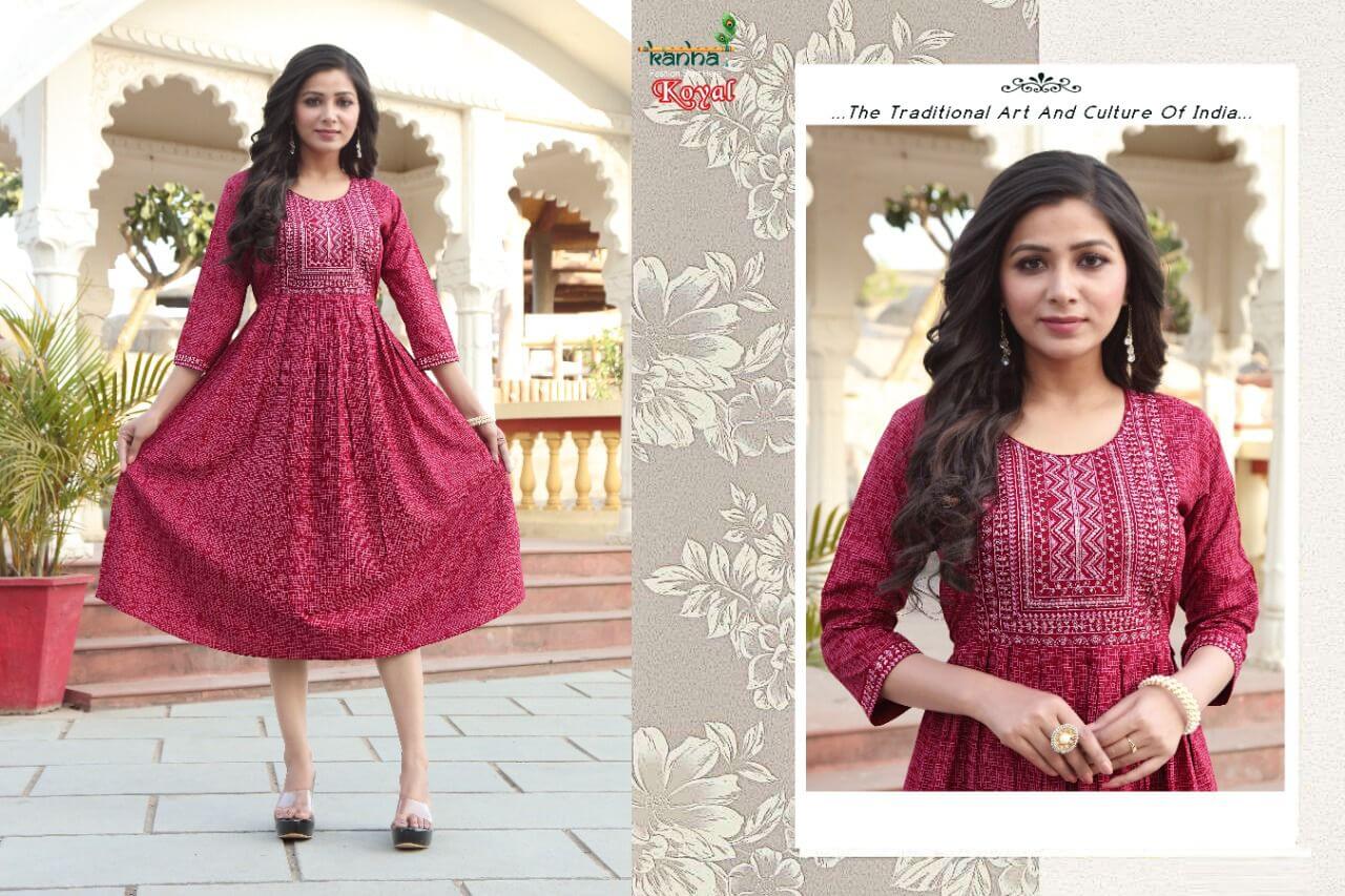 Kanha Koyal Naira Cut Kurtis Wholesale Catalog. Purchase Full Catalog of Naira Cut Kurtis In WHolesale Price Online