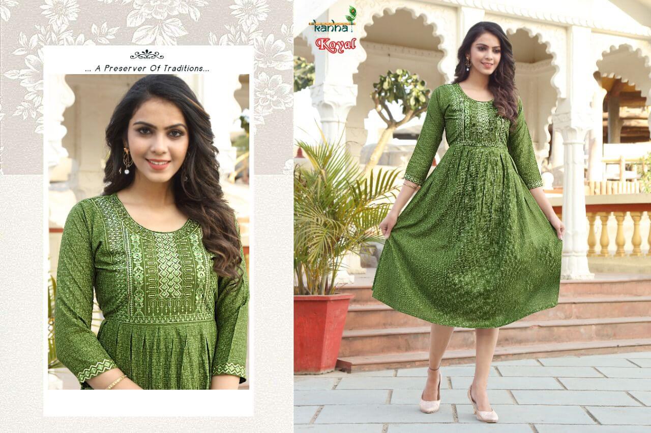 Kanha Koyal Naira Cut Kurtis Wholesale Catalog. Purchase Full Catalog of Naira Cut Kurtis In WHolesale Price Online