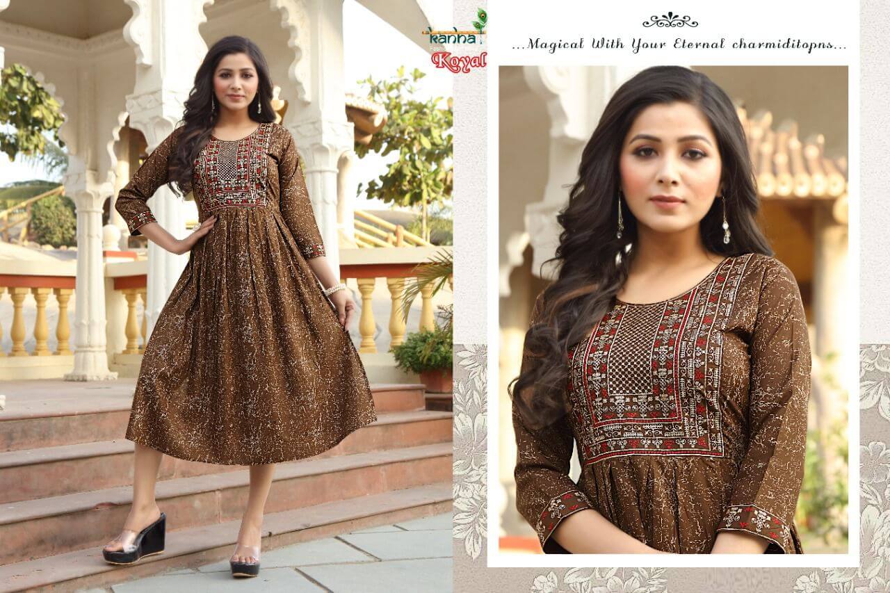 Kanha Koyal Naira Cut Kurtis Wholesale Catalog. Purchase Full Catalog of Naira Cut Kurtis In WHolesale Price Online