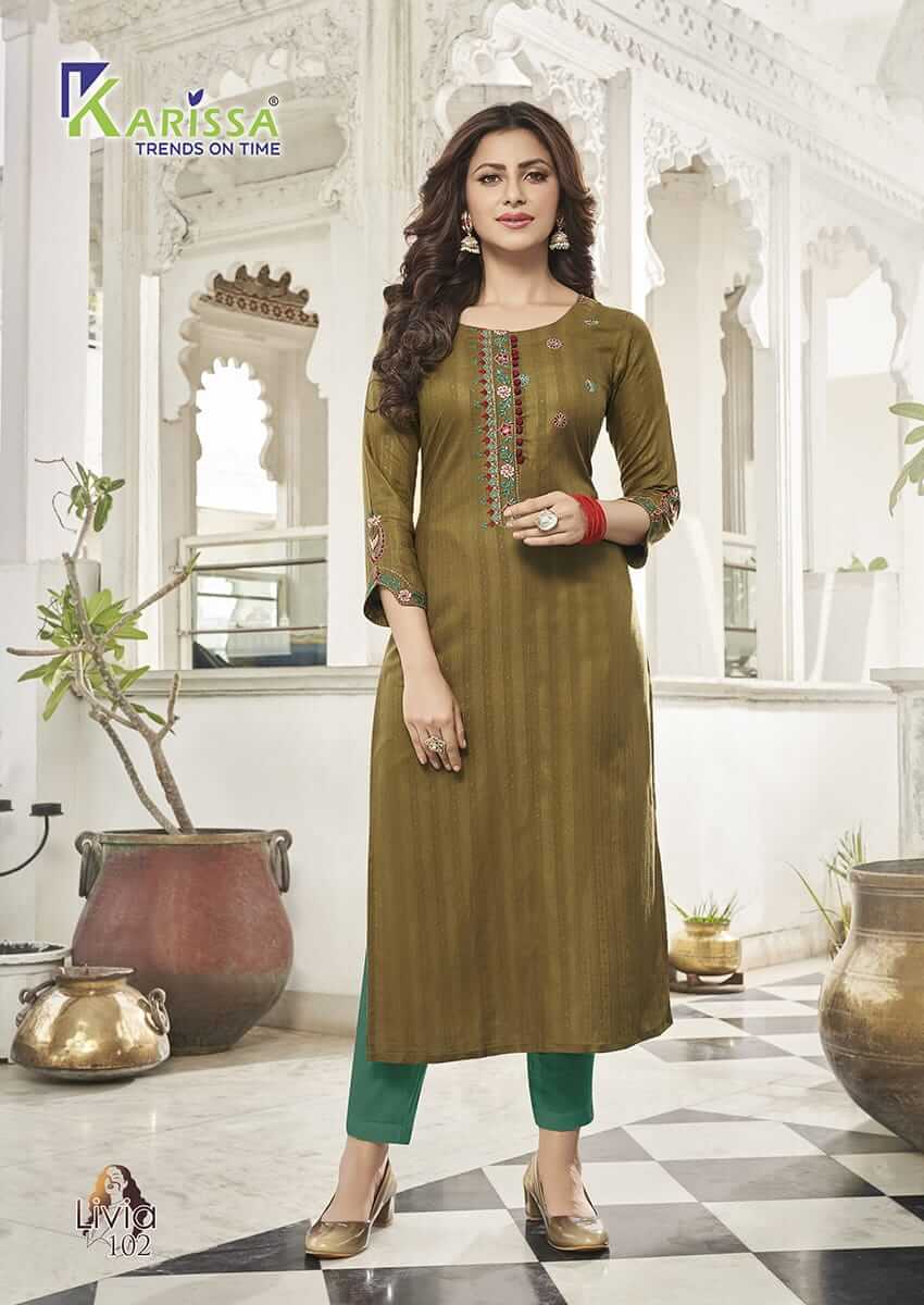 Karissa Livia Kurti Catalog In Wholesale Price. Purchase Full Catalog of Karissa Livia In Wholesale Price Online