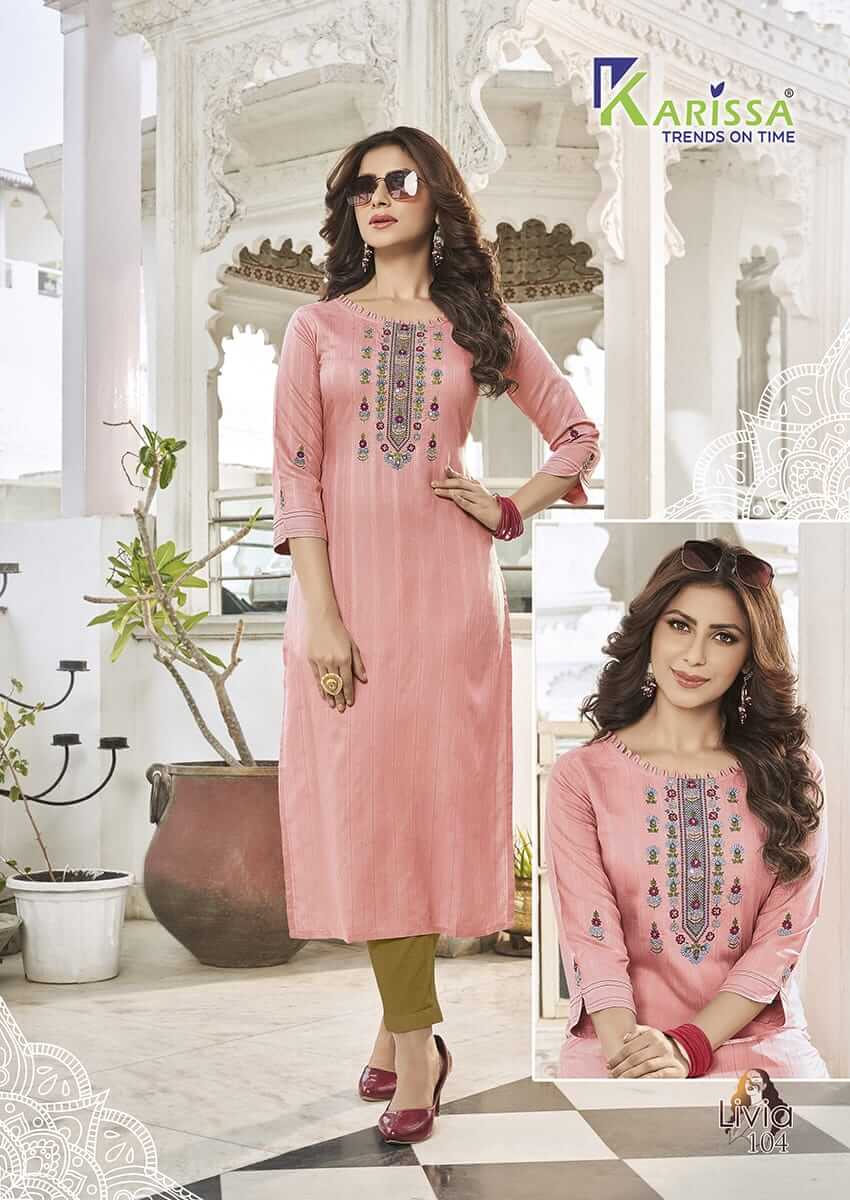 Karissa Livia Kurti Catalog In Wholesale Price. Purchase Full Catalog of Karissa Livia In Wholesale Price Online