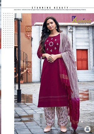 Karissa Radhika Vol 2 Top Pant And Dupatta Wholesale Catalog, Buy Full Catalog of Karissa Radhika Vol 2 Top Pant And Dupatta At Wholesale Price